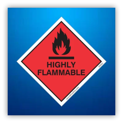 Highly Flammable Sign